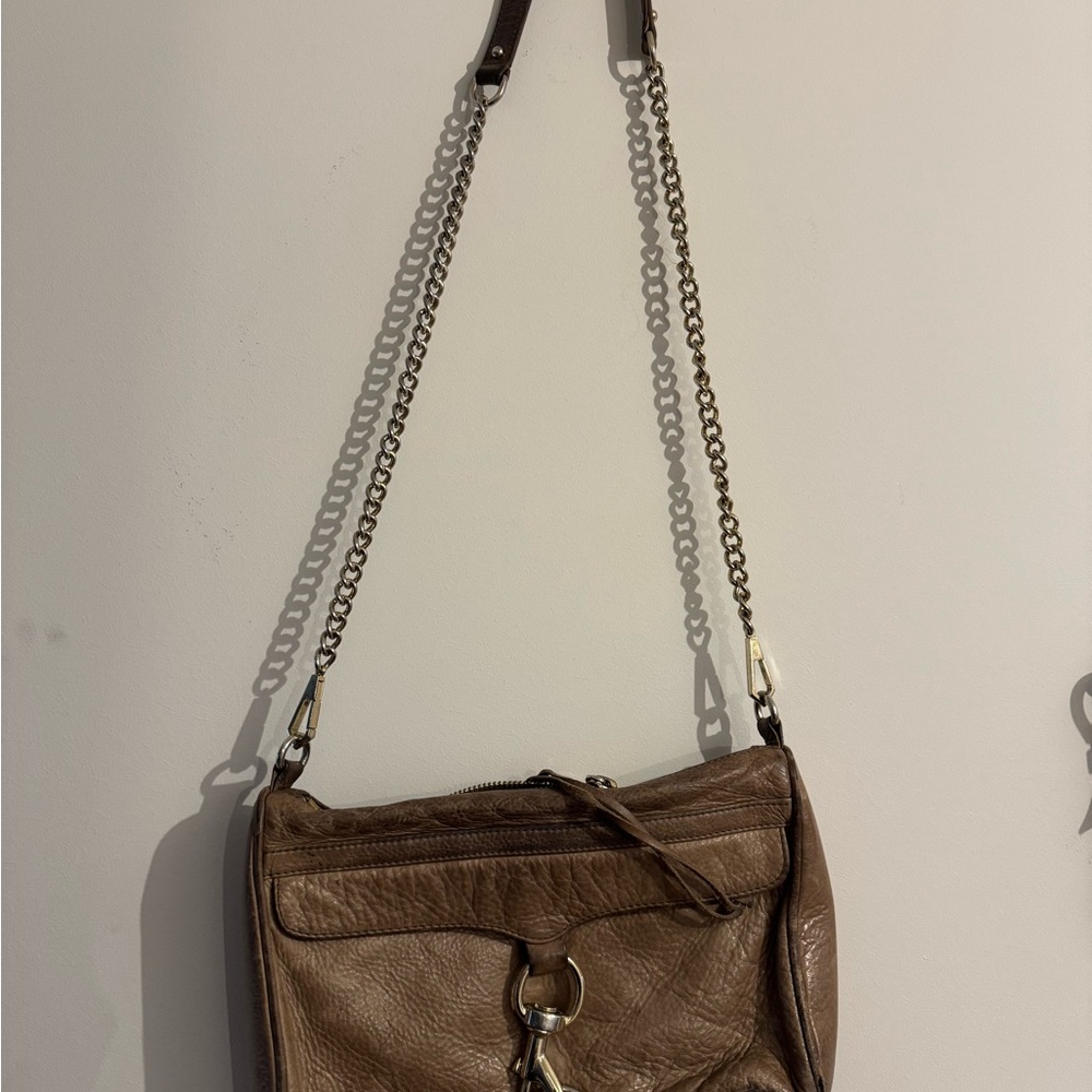 Rebecca Minkoff Brown Leather Chain Strap Bag